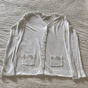 Banana Republic Women's White Cardigan Sweater Gently Loved S